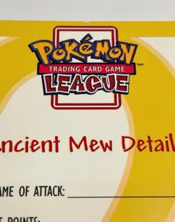 RARE Pokemon Ancient MEW ~ MOVIE PROMO CARD ~ Vtg 2000 ~ Wizards Nintendo - Image 4