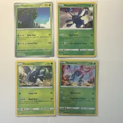 Heracross Pokemon Card Lot - X4 Unique Cards - A73 - Image 1