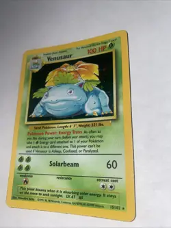 Pokemon TCG Venusaur Base Set Holo Unlimited Rare Card 15/102 - Image 5