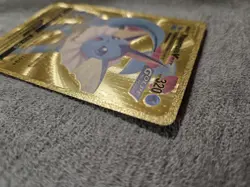 Vaporeon VMAX Metal Gold Foil Pokemon Card Fan Art Display Card HP320 - Image 5