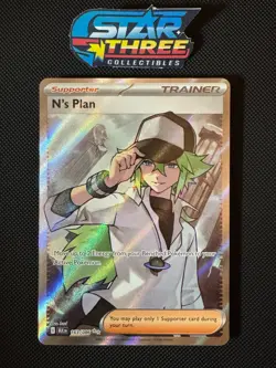 N's Plan 163/086 Full Art Pokemon Black Bolt TCG Card - Near Mint - Image 1