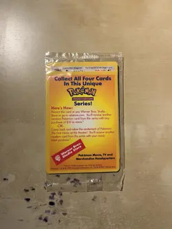 1x Sealed DRAGONITE # 5 Black Star Promo WB Movie WOTC Pokemon Card (Yellow) - Image 1