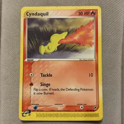 CYNDAQUIL 59/100 EX Sandstorm Pokemon WOTC Card MP - Vintage - Image 1