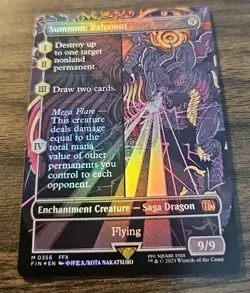Summon: Bahamut (Borderless) Final Fantasy Foil - Image 1