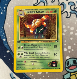 Erika's Gloom 46/132 1st Edition Gym Heroes Set WOTC Vintage Pokemon Card LP/MP - Image 1