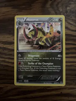 Pokemon TCG Haxorus B&W Plasma Blast 69/101 Holo Rare Card - Image 1