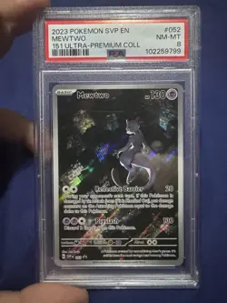 Pokemon Mewtwo TCG Black Star Promo Card Scarlet and Violet 151 PSA 8 - Image 1