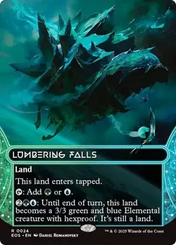 FOIL LUMBERING FALLS mtg NM Edge of Eternities: Stellar Sights 1 Rare - Image 1