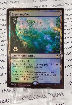 FOIL Prerelease BREEDING POOL mtg SEALED Edge of Eternities 1 Rare PROMO - Image 1