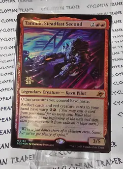 FOIL Prerelease TANNUK, STEADFAST SECOND mtg SEALED Edge of Eternities 1 Mythic - Image 1