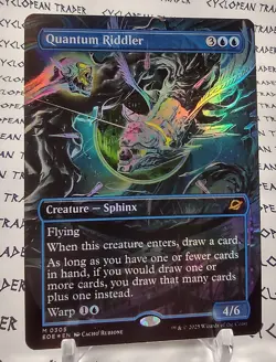 FOIL Borderless QUANTUM RIDDLER mtg NM Edge of Eternities 1 Mythic - Image 1