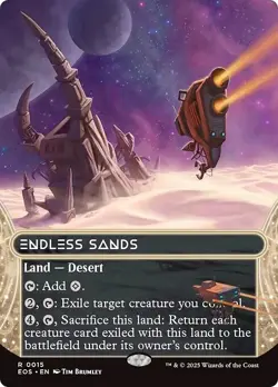 FOIL ENDLESS SANDS mtg NM Edge of Eternities: Stellar Sights 1 Rare - Image 1