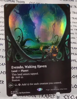 FOIL Borderless EVENDO, WAKING HAVEN mtg NM Edge of Eternities 1 Mythic - Image 1
