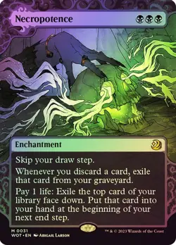 Necropotence Foil Wilds of Eldraine NM MTG - Image 1