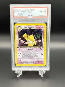 PSA 8 NM-MT Dark Hypno 9/82 1st Edition Team Rocket Holo Rare Pokemon Card - Image 1