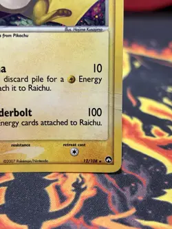Raichu 12/108 Power Keepers Holo Vintage Pokemon TCG MP - Image 5