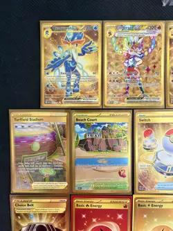 Pokemon TCG Gold Hyper Rare Lot of 11 Cards - Scarlet & Violet, Sword & Shield - Image 2