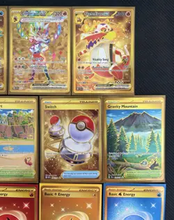 Pokemon TCG Gold Hyper Rare Lot of 11 Cards - Scarlet & Violet, Sword & Shield - Image 3