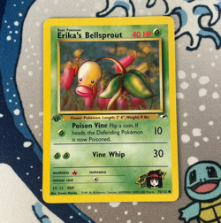 Erika's Bellsprout 75/132 1st Edition Gym Heroes Set WOTC Vintage Pokemon MP - Image 1