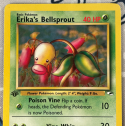 Erika's Bellsprout 75/132 1st Edition Gym Heroes Set WOTC Vintage Pokemon MP - Image 2