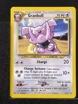 Carte Pokemon Granbull 37/111 Unlimited Ed 2 Neo Genesis Wizards 8 - Image 2