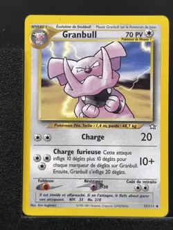 Carte Pokemon Granbull 37/111 Unlimited Ed 2 Neo Genesis Wizards 3 - Image 2