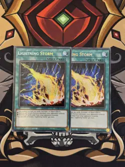 YUGIOH LIGHTNING STORM PRISMATIC SECRET RARE NEAR MINT 2X PLAYSET MP22-EN253 - Image 1
