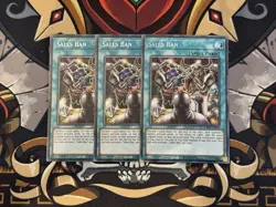YUGIOH SALES BAN SECRET RARE 1ST EDITION NEAR MINT 3X PLAYSET BACH-EN063 - Image 1