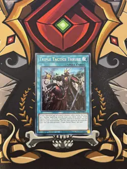 YUGIOH TRIPLE TACTICS THRUST SECRET RARE 1ST EDITION NEAR MINT RA03-EN072 - Image 1