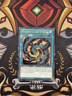 YUGIOH ANCIENT GEAR FUSION GOLD RARE NEAR MINT MGED-EN147 - Image 1