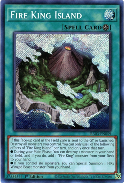 Yugioh! Fire King Island RA03-EN059 Secret Rare NM/M Quarter Century Bonanza - Image 1