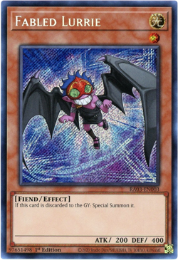 Yugioh! Fabled Lurrie RA03-EN003 - Secret Rare NM/M Quarter Century Bonanza - Image 1