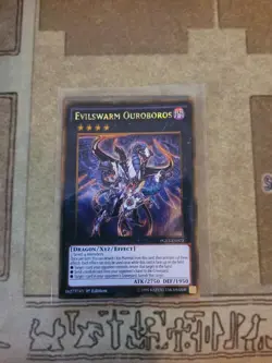YUGIOH EVILSWARM OUROBOROS PLG3-EN072 GOLD 1ST ED NM - Image 1