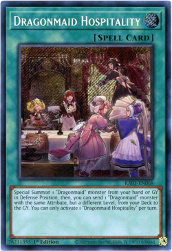 Yugioh! Dragonmaid Hospitality RA03-EN068 Secret Rare NM Quarter Century Bonanza - Image 1