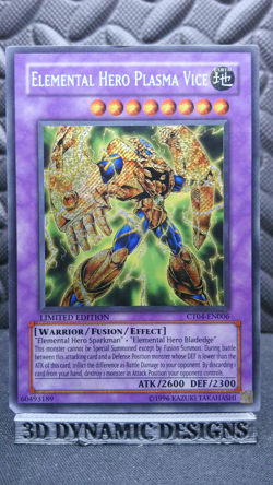| Yugioh Elemental HERO Plasma Vice CT04-EN006 Secret Rare 2007 Tin PL 🔥 | - Image 1