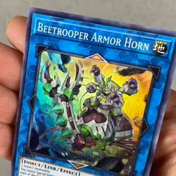 Yugioh! Beetrooper Armor Horn - DAMA-EN088 - Super Rare - 1st Edition Near Mint, - Image 2