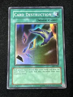 Card Destruction SDY-042 Super Rare Holo Unlimited Edition Yugioh LP - Image 1