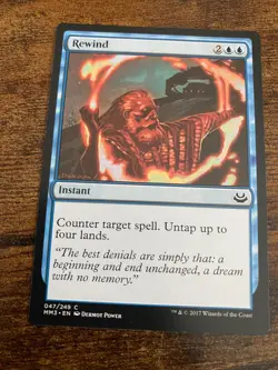 Rewind 047/249 Magic MTG Modern Masters 2017 EXC Counterspell Blue Card - Image 1