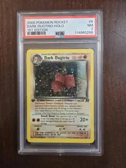Dark Dugtrio 6/82 Team Rocket Holo 1st Edition Pokemon Card New Slab - Image 1