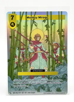 MetaZoo Monkey Mirage Super Rare Holo Card Base Set (2025) MZ1 202/214 - Image 1