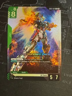 Gundam Card Game - Wing Gundam Zero LR English - GD01-024 LR - Newtype Rising NM - Image 1