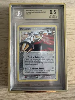2005 Pokemon Metagross Gold Star EX Delta Species BGS 9.5 Holo R Card - Image 1