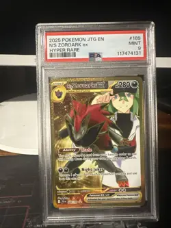 Pokemon TCG Journey Together N's Zoroark EX Holo Ultra Rare Card 189/159 PSA 9 - Image 1