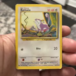 RATTATA - 61/102 - Base Set - Pokemon Card - Vintage - Image 1