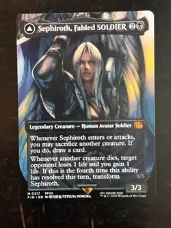 MTG Final Fantasy English Sephiroth, Fabled Solider Borderless 0317 Non-Foil - Image 1