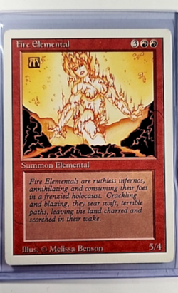 1994 MTG Magic The Gathering 3ED Revised Vintage Fire Elemental - Image 1