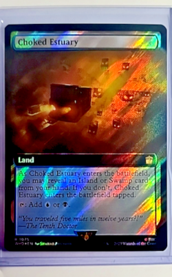 MTG Magic The Gathering WHO Doctor Who Extended Art Surge Foil Choked Estuary - Image 1