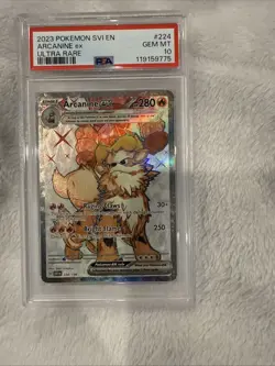 2023 POKEMON SVI EN-SCARLET & VIOLET ULTRA RARE #224 ARCANINE EX PSA 10 🔥 - Image 3