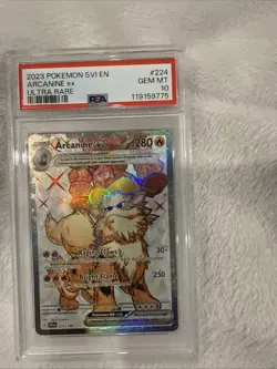 2023 POKEMON SVI EN-SCARLET & VIOLET ULTRA RARE #224 ARCANINE EX PSA 10 🔥 - Image 4
