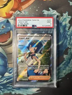 2024 POKEMON TWM EN-TWILIGHT MASQUERADE ULTRA RARE #207 LANA'S AID PSA 9 - Image 1